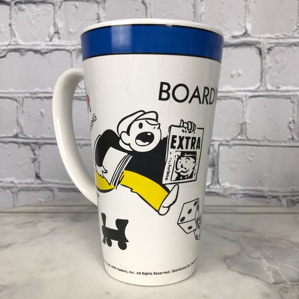 Monopoly 1999 Vintage Hasbro Mr. Monopoly Boardwalk Ceramic Coffee Mug
